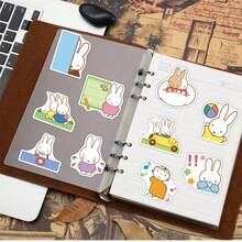 MIFFY Bộ 50 miếng dán hình thỏ dễ thương, hình dán thỏ hoạt hình Nhật Bản, hình dán nhân vật hoạt hình cổ điển của Hà Lan, thích hợp dán lên laptop, bình nước, sổ lưu niệm và nhật ký, hoàn hảo cho văn phòng phẩm trường học, quà tặng sinh nhật, quà tặng nhỏ và quà tặng độc quyền cho người hâm mộ. - Nhiều màu - Xem 8