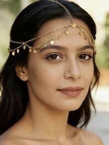 Tocado bohemio con diamantes brillantes y borlas multicapa, diadema de perlas con borlas para novia, accesorio de cabello elegante para boda, tocado hecho a mano para niña, accesorio de cabello #Útiles escolares# Accesorios para el cabello# Diadema para niña# Corona para niña## Artículo esencial para boda Accesorio de cabello para fiesta de boda Regalo - Multicolor - Ver 14