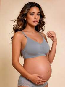 Hart & Haze 灰色哺乳文胸，配有免手持吸奶器，孕妇文胸 - 淺灰色 - 查看 1