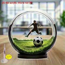 2D Flat Design Creative Football Decor, L-Shaped Acrylic Design. Suitable For Home, Countryside House, Living Room, Bedroom, Shop And Office. A Great Gift For Holidays And Various Occasions. - Multicolor - View 8