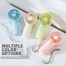Ventilateur électrique portable mini alimenté par pile AAA, ventilateur personnel silencieux de 5 pouces, convient pour le lit, le camping, l'extérieur, ventilateur de bureau sans fil, ventilateur de poche compact portable, ventilateur électrique portable compact - Ordinateur de poche - Voir 6