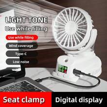 OBOVAY Rechargeable Portable Clip-On Fan, 360° Rotation Wireless Desktop Mini Misting Humidifier Fan - Multiple Styles - View 3