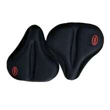 1pc Thickened & Widened Bicycle Silicone Seat Cover, Suitable For Mountain Bike And Road Bike/Stationary Exercise Bike/Indoor Cycling, Easy To Install, Central Groove Design, Breathable & Comfortable, Cycling Accessory, Seat Protector - Black - View 6