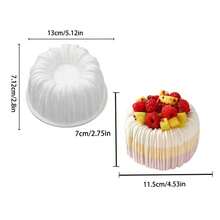 4-Inch Single Cavity Baking Mold, Round Tree Stump & Charlotte Basket Shape, Silicone Mousse Cake Mold, Easy Release, French Pastry Baking Cake Mold - Multicolor - View 11