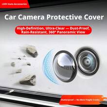 Kit de protector de lente de cámara de coche transparente, protector universal de 360° para cámara frontal del parachoques, cubierta protectora de lente de PC - A - Ver 7