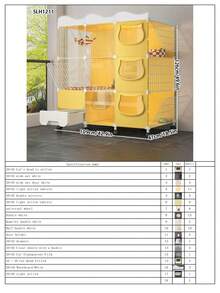 Lồng mèo kèm khay vệ sinh, nhà mèo trong nhà rộng rãi, biệt thự mèo, nhà vệ sinh cho mèo, tủ mèo tiết kiệm không gian. - Nhiều màu - Xem 19