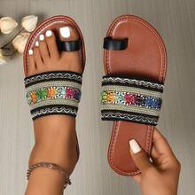 新款女士沙滩人字拖 - 黑色 - 查看 15