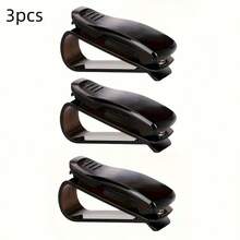 3pcs Car Sun Visor Glasses Clip - Durable Plastic Glasses Clip With Card Holder, Fashionable Glasses Storage For Driving Sun Visor Installation - A - View 15