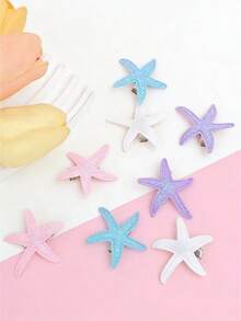 8个甜美海滩风星星发夹 - 少女发饰 - 彩色 - 查看 5