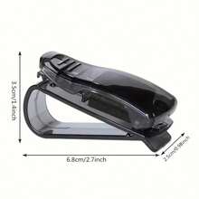 3pcs Car Sun Visor Glasses Clip - Durable Plastic Glasses Clip With Card Holder, Fashionable Glasses Storage For Driving Sun Visor Installation - A - View 9