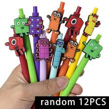 1pc/6pcs/12pcs/18pcs Cute Digit Building Block Ballpoint Pen, Black Quick-Drying Ink, Suitable For School, Home, Office, Classroom Rewards, Student Gifts - Multi-colored Building Block Pen - View 8