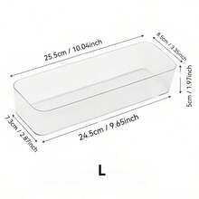 10/7/4/1 pieza Caja organizadora de cajones, Caja organizadora de accesorios para el cabello, Caja de cajón de escritorio, Caja de almacenamiento de cosméticos, Caja de compartimentos multifuncional de plástico PET transparente, Adecuada para dormitorio, baño, armario, organización de escritorio. - Multicolor - Ver 14