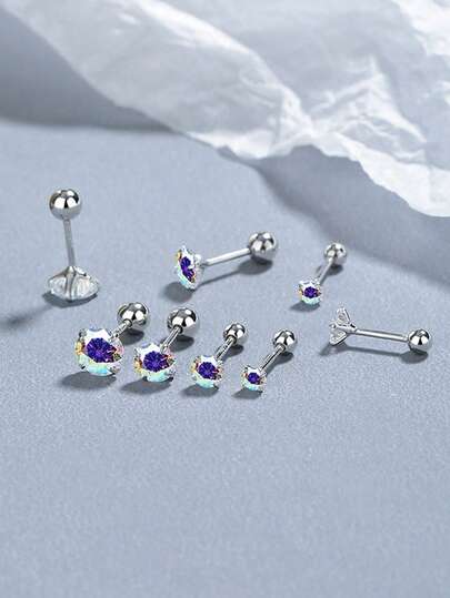 1 Đôi bông tai bạc S925 hình xoắn ốc nhiều màu sắc, thiết kế sang trọng, tinh tế, sáng bóng, phong cách tối giản, cá tính, đa năng, thanh lịch, thích hợp đeo cùng nhiều lớp. Quà tặng bông tai thời trang.