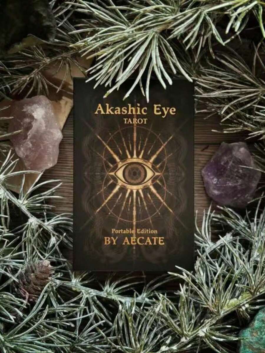1 bộ bài Tarot cầm tay Akashic Eye, trò chơi để bàn theo phong cách Wicca, thích hợp làm quà tặng Giáng sinh và Lễ Tạ ơn. - Nhiều màu - Xem 1