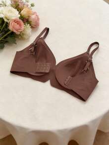 2 pièces Ensemble de lingerie minimaliste confortable et sexy avec design ajouré pour femmes, Soutien-gorge de sport - Multicolore - Voir 5