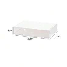 Organizador de escritorio apilable con cajones transparentes, caja de almacenamiento de plástico con múltiples compartimentos para papelería, cosméticos, joyas, escritorio de oficina, tocador de maquillaje y almacenamiento de encimera - Multicolor - Ver 2