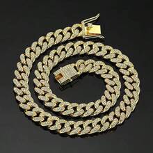 1 pieza Collar de cobre con estilo punk rústico de circonita cúbica - Dorado - Ver 5