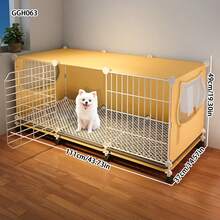 Lồng chó nhỏ, thích hợp cho chó Pomeranian, Teddy, Bichon Frise, nhà ấm áp cho thú cưng với hộp vệ sinh có thể tháo rời, phù hợp cho chó cỡ trung và chó con vào mùa thu/đông. - Nhiều màu - Xem 3