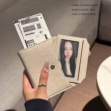 Korean Style Crocodile Embossed Short Wallet, Multifunctional Card Holder, Minimalist Niche Foldable Large Capacity Wallet For Women Money Wallet Mini Wallet Purse Wallet Small Wallet Cute Wallet Travel Essential Summer Small Wallet - Multicolor - View 2