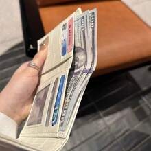 Korean Style Crocodile Embossed Short Wallet, Multi-Functional Card Holder, New Fashionable High-Quality Women Foldable Coin Purse For Women Money Wallet Mini Wallet Purse Wallet Small Wallet Cute Wallet Travel Essential Summer Small Wallet - Multicolor - View 2