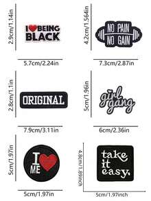 1 Set 9pcs Letter Embroidery Patches - Cute Cartoon Polyester Patches DIY Clothing Iron-On Appliques Sewing Accessories Fabric Patches For Personalized Embroidery/Iron-On Gifts For Hats, Mother's Gifts Custom Embroidered Name Patches In Colorful, Fun, And Unique Designs For Boyfriends, Girlfriends, School, Office, Teacher Gifts, Colleagues, Jackets, Truck Hats, Jeans, Shirts, Jackets, Backpacks - Multiple Styles - View 5