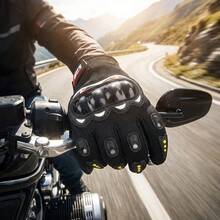 Motorcycle Protective Gloves, Full Finger Motorbike Racing Gear, Hard Shell Knuckle & Joint Protection, Anti-Slip Palm Compatible With Touchscreen, Breathable Outdoor Riding Equipment For Men, Anti-Slip Gloves. - Locomotive Length Finger - View 10