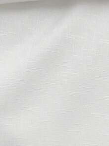 Men's Solid Color Long Sleeve Single-Breasted Pocket Loose Casual Shirt, Autumn - 白色 - 查看 10