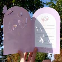 Hộp 4 chiếc thiệp chúc mừng 3D nổi bật với hình bướm đang bay, phong cách tươi mới, làm thủ công bằng giấy đồng, thích hợp cho sinh nhật, lời chúc ngày lễ, thiệp nhắn gửi học sinh. - Đóng hộp - Thiệp gấp đôi - Hình bóng nhảy múa - Xem 4