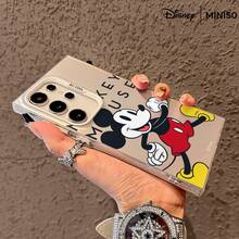 MINISO Disney Mickey Mouse "MICKEY MOUSE" Mirror Phone Case, Walking Pose Cover For Samsung S26 Ultra/S26 Edge/S26 Plus/S26/S25 Ultra/S25 Plus/S25/S25FE/S25Edge/S24Ultra/S24Plus/S24/S24FE/S23FE/S23Ultra/S23Plus/S23/S22Ultra/S22Plus/S22/A15/A16/A17/A35/A36//A54/A55/A56/ Stocking Stuffers The Girlfriend - Black - View 3