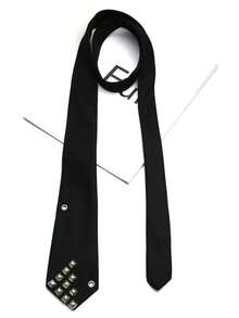 1 chiếc cà vạt đen đính đinh tán kiểu Punk, cà vạt phong cách đường phố thường ngày, phù hợp cho cả nam và nữ, thích hợp làm quà tặng. - Nhiều màu - Xem 2