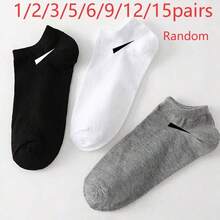 Calcetines cortos versátiles y casuales para mujer, aptos para uso diario - Blanco - Ver 7