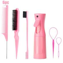 Bộ dụng cụ tạo kiểu tóc 6/5/3/1 này bao gồm lược đuôi chuột, lược viền tóc, bình xịt nước và một số dụng cụ buộc tóc, hoàn hảo để tạo kiểu tóc vuốt ngược mượt mà, tết tóc, buộc tóc đuôi ngựa, tạo kiểu tóc giả và chăm sóc tóc hàng ngày. - Nhiều màu - Xem 13
