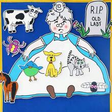 hoojojo 9 piezas Juego de fieltro, Conozco a una anciana que se tragó una mosca, Tablero de cuentos, Ayudas didácticas para la narración de cuentos, Juguetes educativos de tela no tejida para el aula, Útiles escolares para volver a la escuela - Multicolor - Ver 1