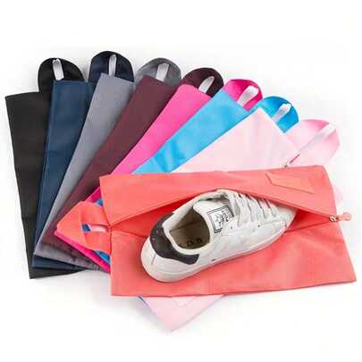 Travel Shoe Organizer With Zipper Closure | Shoe Bags For Travel, 1pc/6pcs Portable Packing Storage Organizer With Handle | Colorful Nylon Design For Dance Essentials, Gifts For Men And Women,Portable Travel Shoe Storage Bag, Travel Shoe Bag, Made Of Durable Material, Waterproof And Dust-Proof Travel Shoe Storage Bag, Suitable For Both Men And Women For Fashion Storage, Suitable For Organizing Shoes During Vacation, Hand-Held Luggage Bag