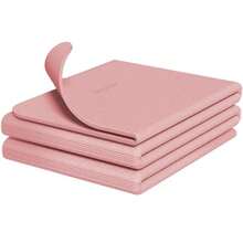 Readaeer - Tapete plegable de yoga para viajes tapete de yoga plegable de 6 mm de grosor con bolsa de transporte antideslizante TPE para ejercicios de pilates de 72 pulgadas de largo x 24 pulgadas - Rosado - Ver 7