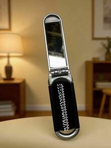 1 buah Sisir Lipat Warna Perak dengan Cermin, Sikat Rambut Portabel dan Ringkas, Alat Tata Rambut Salon, Produk dan Aksesori Perawatan Rambut, Cocok untuk Sekolah, Perjalanan, dan Perlengkapan Liburan - MultiWarna - View 9