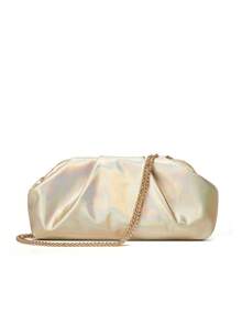 优雅褶皱云朵手拿包：适合派对、约会、鸡尾酒会、毕业典礼等场合——轻便时尚 - 彩色 - 查看 7