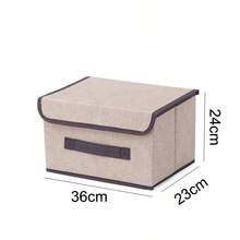 Caja de almacenamiento plegable de tamaño pequeño/grande con tapa, hecha de cartón/tela no tejida, adecuada para guardar ropa y juguetes. Caja de almacenamiento portátil y a prueba de polvo, útil para la organización del hogar. - Multicolor - Ver 11