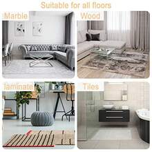 Almohadilla de cinta adhesiva triangular antideslizante y no riza mantiene la alfombra en el lugar y protege el piso lavable y reutilizable cinta de alfombra extraíble sin rastros para suelos de - Transparente - Ver 3