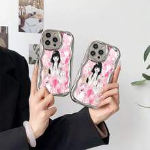 アニメガールサプライズエクスプレッション電話ケース  17  16 Pro Max  15 Pro Max  13 および  12 と互換性があります。プレミアム電気メッキ仕上げのオールソフトTPU素材で作られています。クリーミーな波の質感。フルエッジ保護。正確なカットアウト。ぴったりフィット。快適なグリップと優れた質感。家族、友人、恋人、ボーイフレンド/ガールフレンド、バレンタインデーに最適なギフトです。 - シルバーLB88 - チェックする 3
