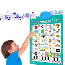 Bảng chữ cái ABC tương tác có âm thanh - Biểu đồ học tiếng Anh treo tường mang tính giáo dục, phát âm rõ ràng - Nâng cao khả năng nhận thức - Nhiều màu - Xem 5