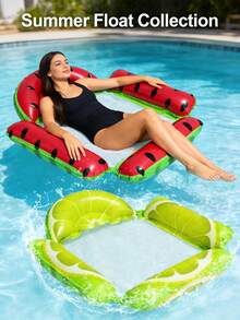 1/2pcs Inflatable Fruit-Shaped Floating Lounger, Adult Summer Pool & Beach Party Accessory, Perfect Summer Gift, Multifunctional Floating Pool Lounge Chair For Adult Vacation Fun And Relaxation, Pool Inflatable, Beach Essentials, Pool Float - Multicolor - View 18
