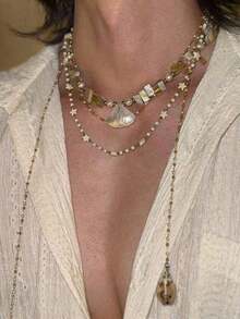 This Handmade Designer Calla Lily Necklace Is A Women's Necklace Featuring A Crystal And Pearl Tassel Pendant. It Is Adorned With An Elegant French Floral Pattern And Bohemian Style, Making It Very Suitable For Parties, Banquets, Weddings, Holidays, Vacations, Dates, And Other Occasions. - Hồng - Xem 6