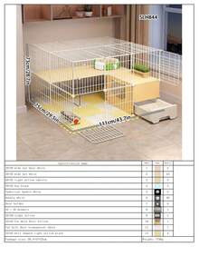 可移动室内猫笼，双层小型公寓猫屋，猫公寓 - 彩色 - 查看 14