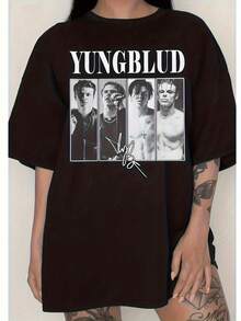 Unisex Pure Cotton T-Shirt, Men's Loose-Fit Youngblood Band Print T-Shirt - Vintage Style Short-Sleeve Crew Neck Shirt, Featuring Classic Photos Of Band Members, Soft Fabric, Machine Washable, Suitable For Everyday Casual Wear In All Seasons (Black),Mens Tshirts,Men Clothes,Mens Clothing,Tops,Summer,T Shirt,Streetwear,Resident Evil,Disney,F1,White T Shirt,Graphic T Shirt,Romwe,Y2k,Goth,Toy Story,Pokemon,Summer Tops,St Patricks Day Tops,Men's Holiday Clothes,Football Jersey,Lightening Mcqueen,Heated Rivalry,Kpopdemonhunters,Band T Shirts,Ghostface,Twilight,Y2k Tops,Christian Clothing,Goth Clothing,Leavers Shirt 2026,Pink,Dinosaur,Arsenal,Cars,Scream,Cotton T Shirt Men WRIY - Black - View 8