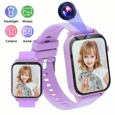 Prozeal 2026 Teenager Smart Game Watch, Built-In Nearly 20 Teenager Mini Games, Alarm Clock, Stopwatch, Calendar, Sedentary Reminder, Hydration Reminder, Multiple Watch Face Styles, Camera, Flashlight, Pedometer, Comfortable Silicone Strap, Child-Friendly