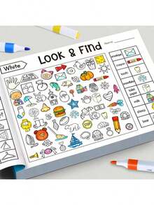 Sách vẽ tranh tìm hình ẩn, vẽ bằng bút chì, sách hoạt động tìm kiếm và vẽ tương tác, các trang chủ đề trốn tìm hấp dẫn (phân phối ngẫu nhiên), vui nhộn và đơn giản, giúp phát triển kỹ năng vẽ và thực hành, tăng cường sự tập trung và trí tưởng tượng, thích hợp làm quà tặng Giáng sinh, sinh nhật, tiệc tùng, năm mới, Halloween. - nhiều màu ngẫu nhiên - Xem 4