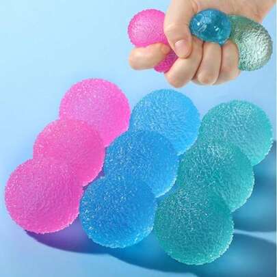 1/2/3pcs Mini Textured Stress Relief Ball: High Density Solid Soft Gel Toy, 1.77 Inch Small Sensory Fidget Toy, Stress Relief Squishy,Suitable Adults, Quiet Classroom Stress Relief Item, Malt Filling, Student Prize