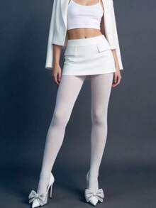 2 Pairs Of Rhinestone Fishnet Stockings - Multicolor - View 33