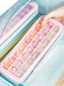 24-Cavity Silicone Tray, Maker Mold, Freeze Trays With Lid, Square Mold For Home Use - Multicolor - View 5